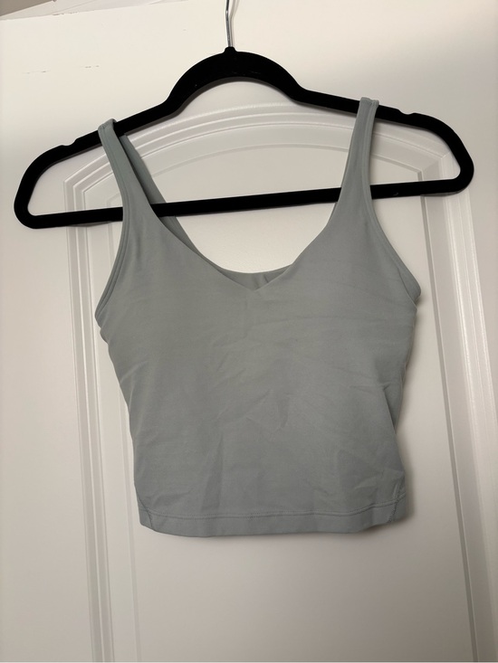 lululemon athletica Tops - lululemon athletica V‑Neck Crop Tank in Greenish Blue